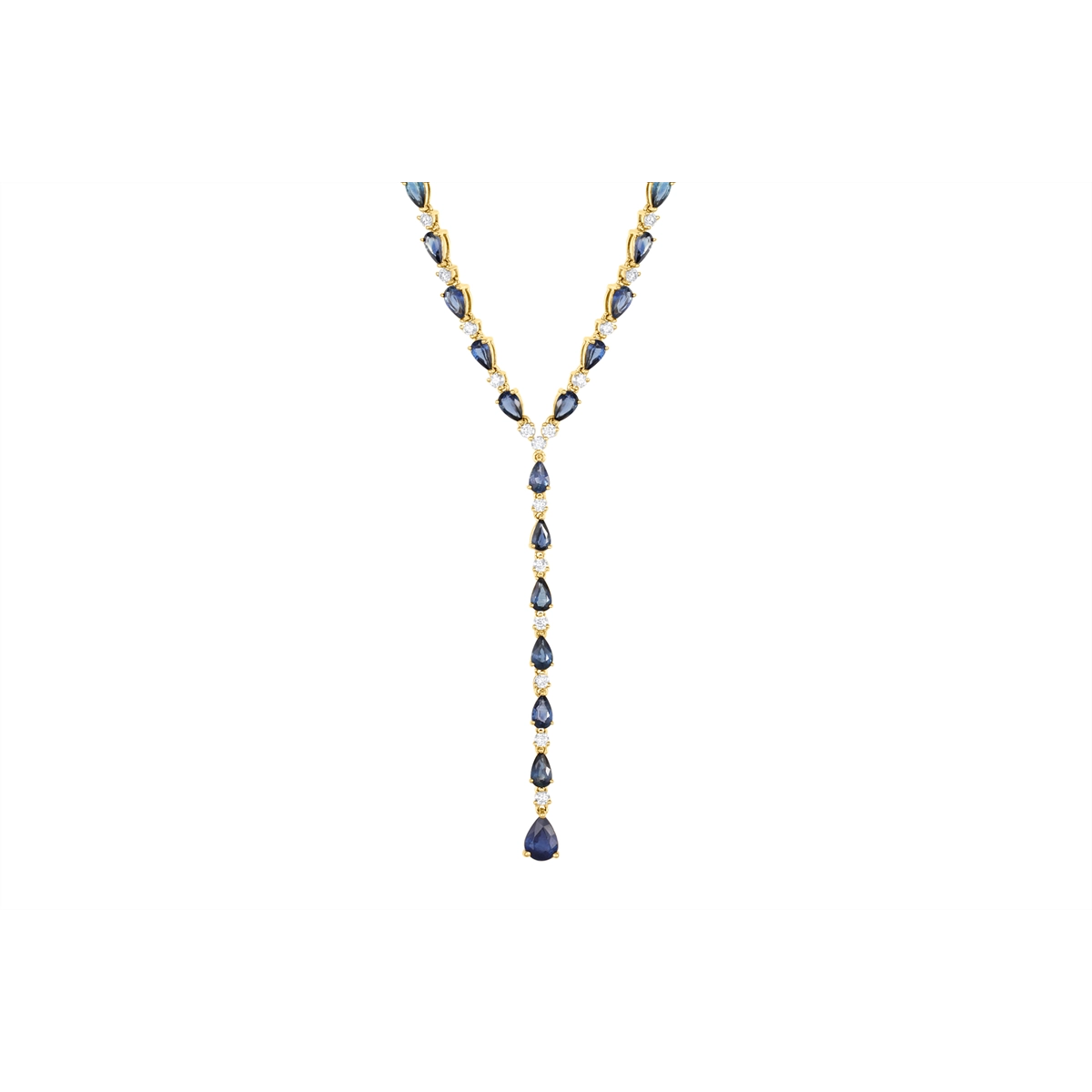 Necklaces Necklaces in Yellow Gold containing Multi-gemstone, Diamond, Sapphire 462909