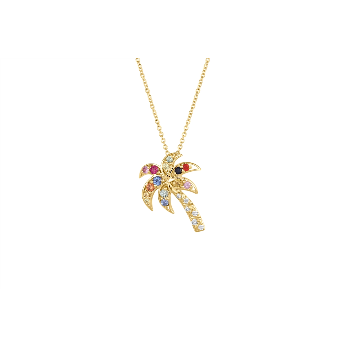 Necklaces Necklaces in Yellow Gold containing Other, Multi-gemstone, Diamond, Ruby, Sapphire 462916