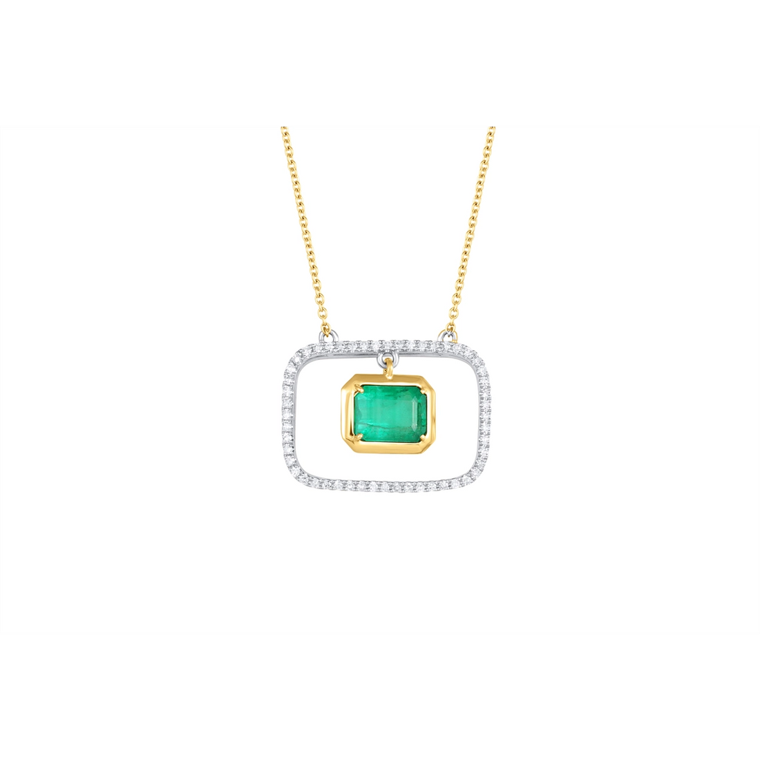 Necklaces Necklaces in Mixed Metals containing Multi-gemstone, Diamond, Emerald 462918