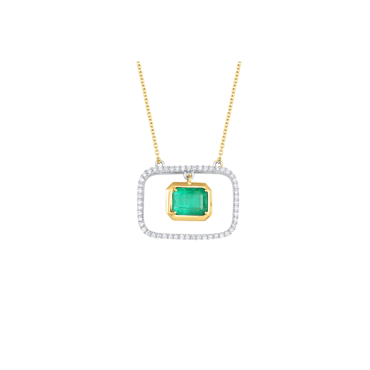 Necklaces Necklaces in Mixed Metals containing Multi-gemstone, Diamond, Emerald 462918