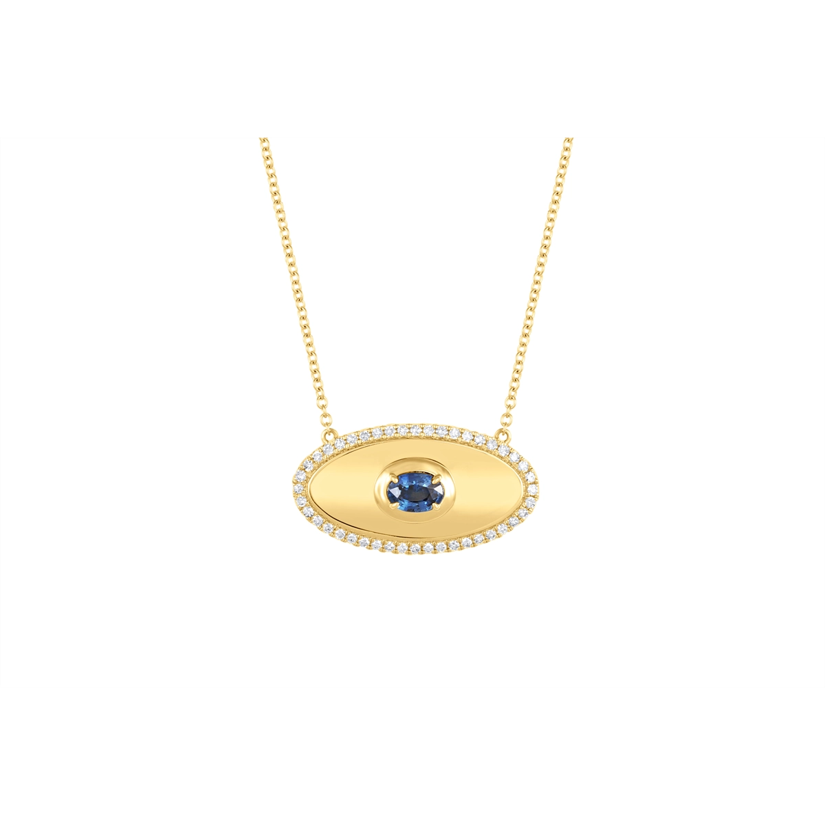 Necklaces Necklaces in Yellow Gold containing Multi-gemstone, Diamond, Sapphire 462930