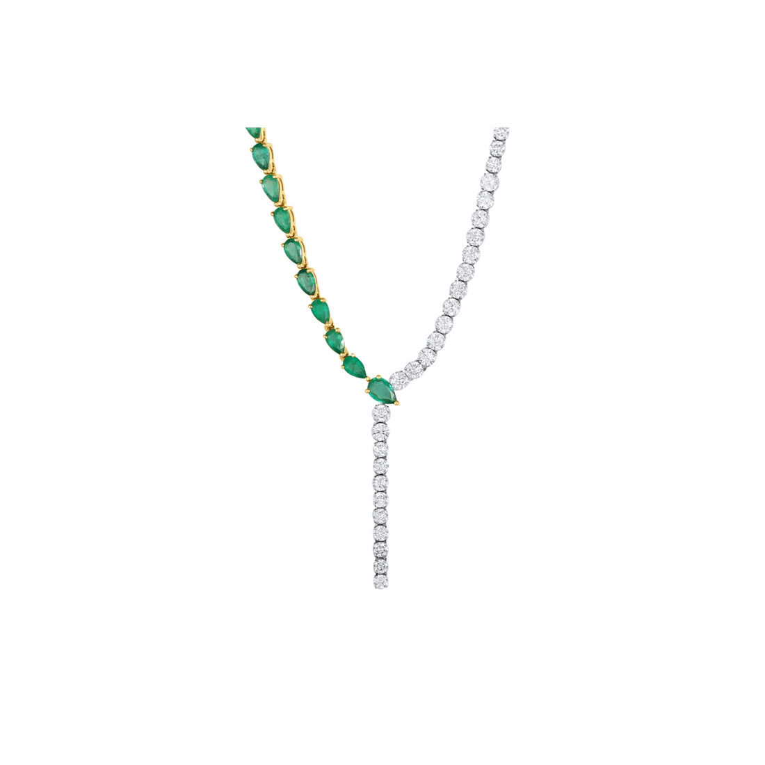Necklaces Necklaces in Mixed Metals containing Multi-gemstone, Diamond, Emerald 462932