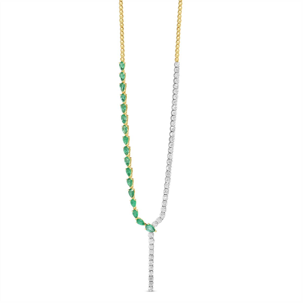 Necklaces Necklaces in Mixed Metals containing Multi-gemstone, Diamond, Emerald 462932