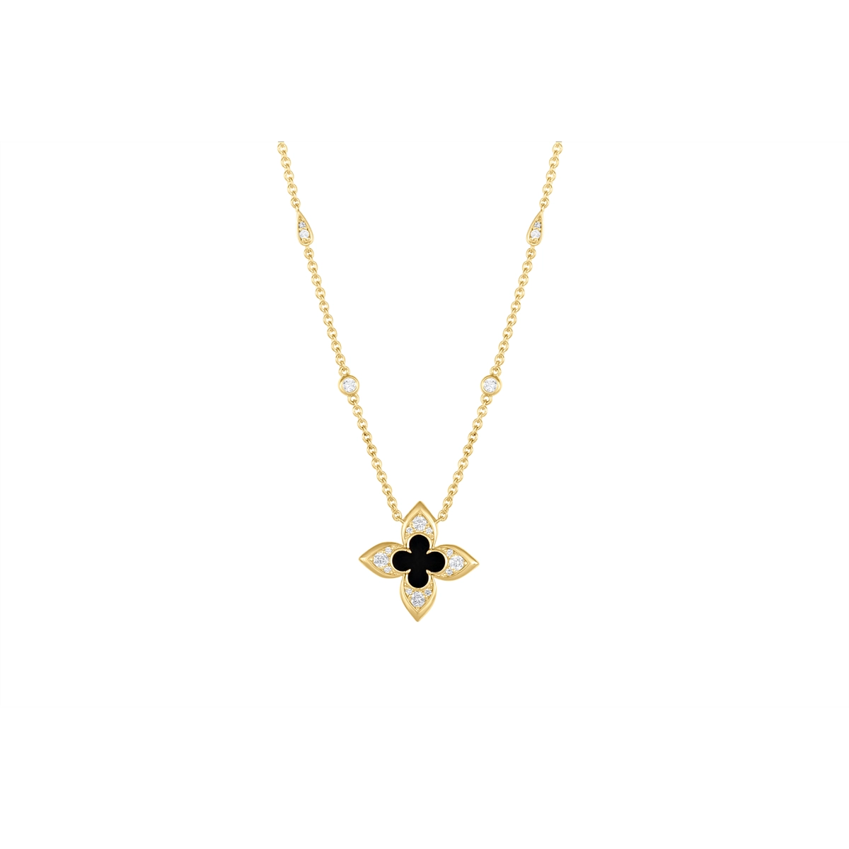 Necklaces Necklaces in Yellow Gold containing Black onyx, Multi-gemstone, Diamond 462948