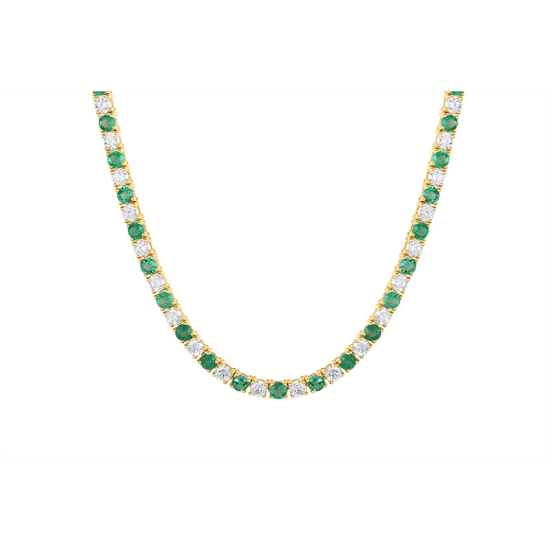 Necklaces Necklaces in Yellow Gold containing Multi-gemstone, Diamond, Emerald 462957