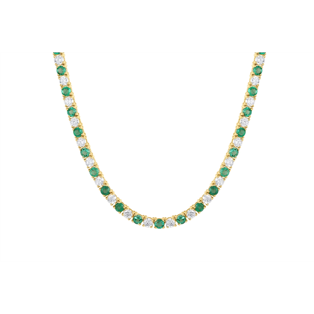 Necklaces Necklaces in Yellow Gold containing Multi-gemstone, Diamond, Emerald 462957