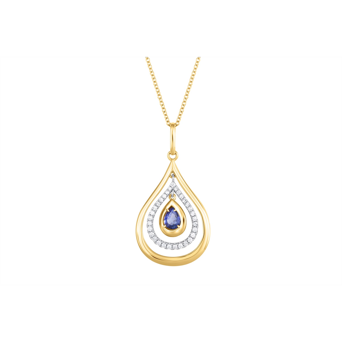 Necklaces Necklaces in Mixed Metals containing Multi-gemstone, Diamond, Sapphire 462961
