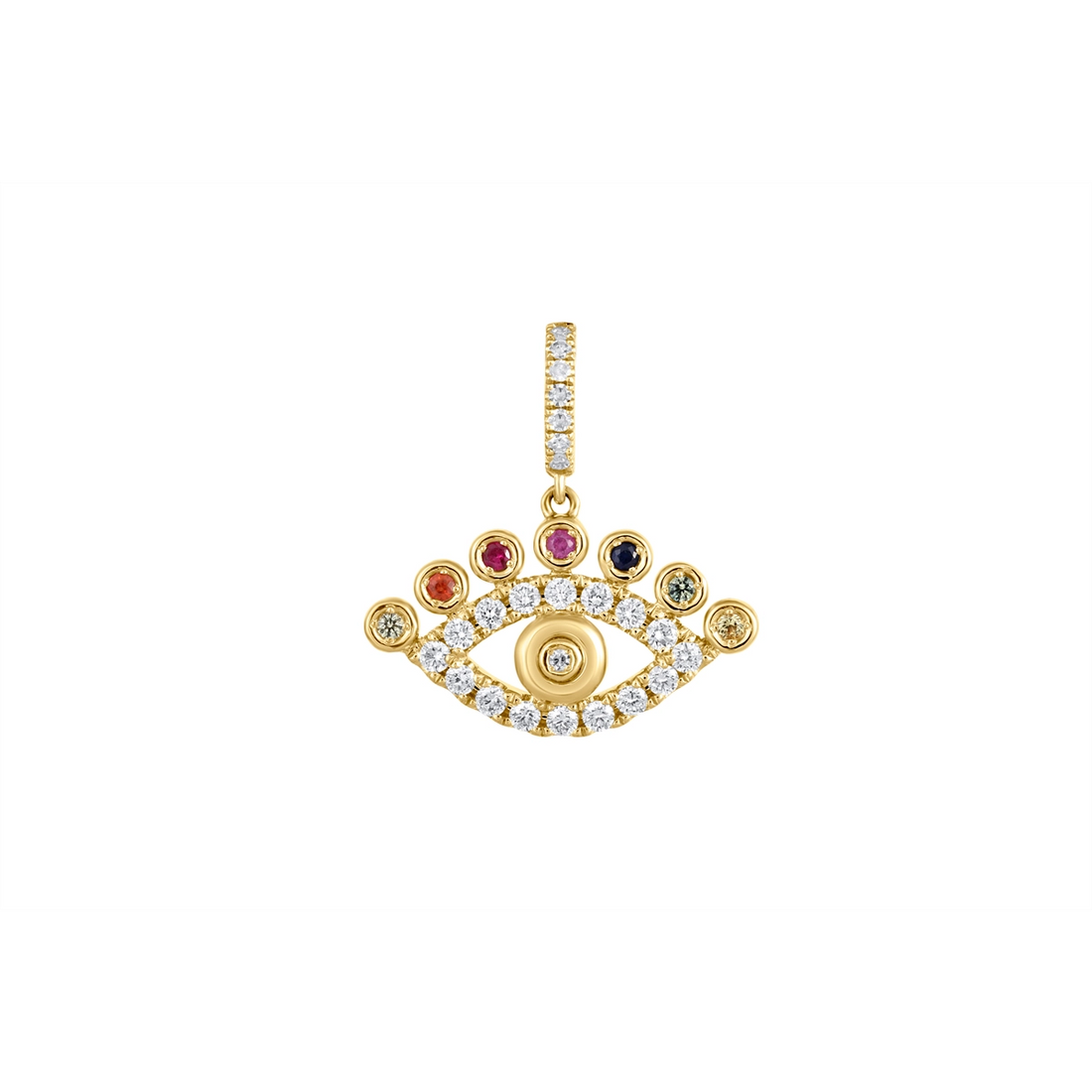 Pendants Pendants in Yellow Gold containing Multi-gemstone, Diamond, Sapphire 462975