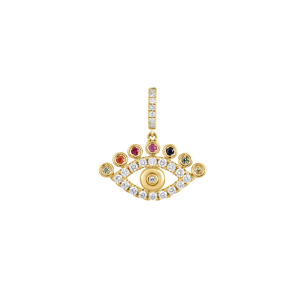 Pendants Pendants in Yellow Gold containing Multi-gemstone, Diamond, Sapphire 462975
