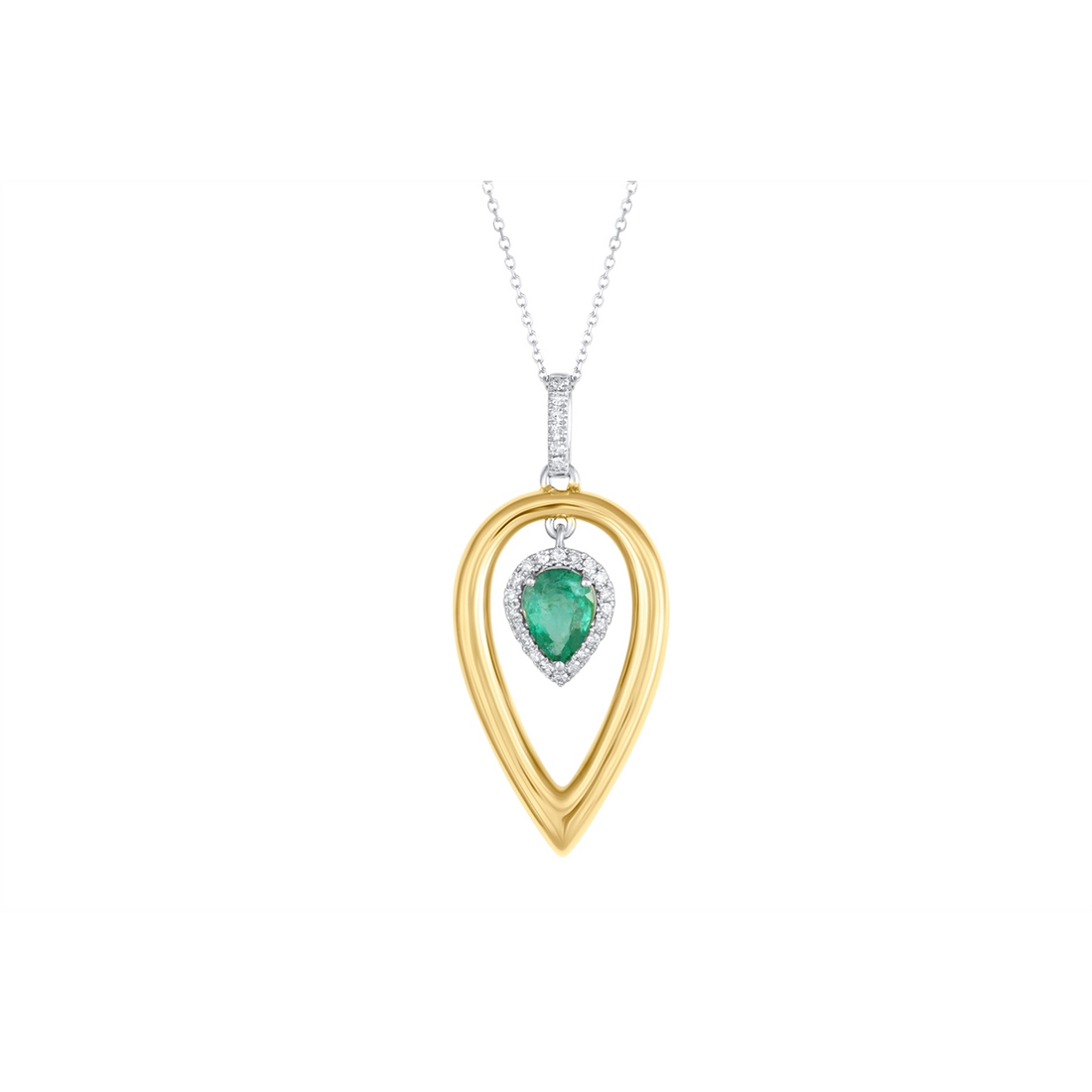 Necklaces Necklaces in Mixed Metals containing Multi-gemstone, Diamond, Emerald 462977