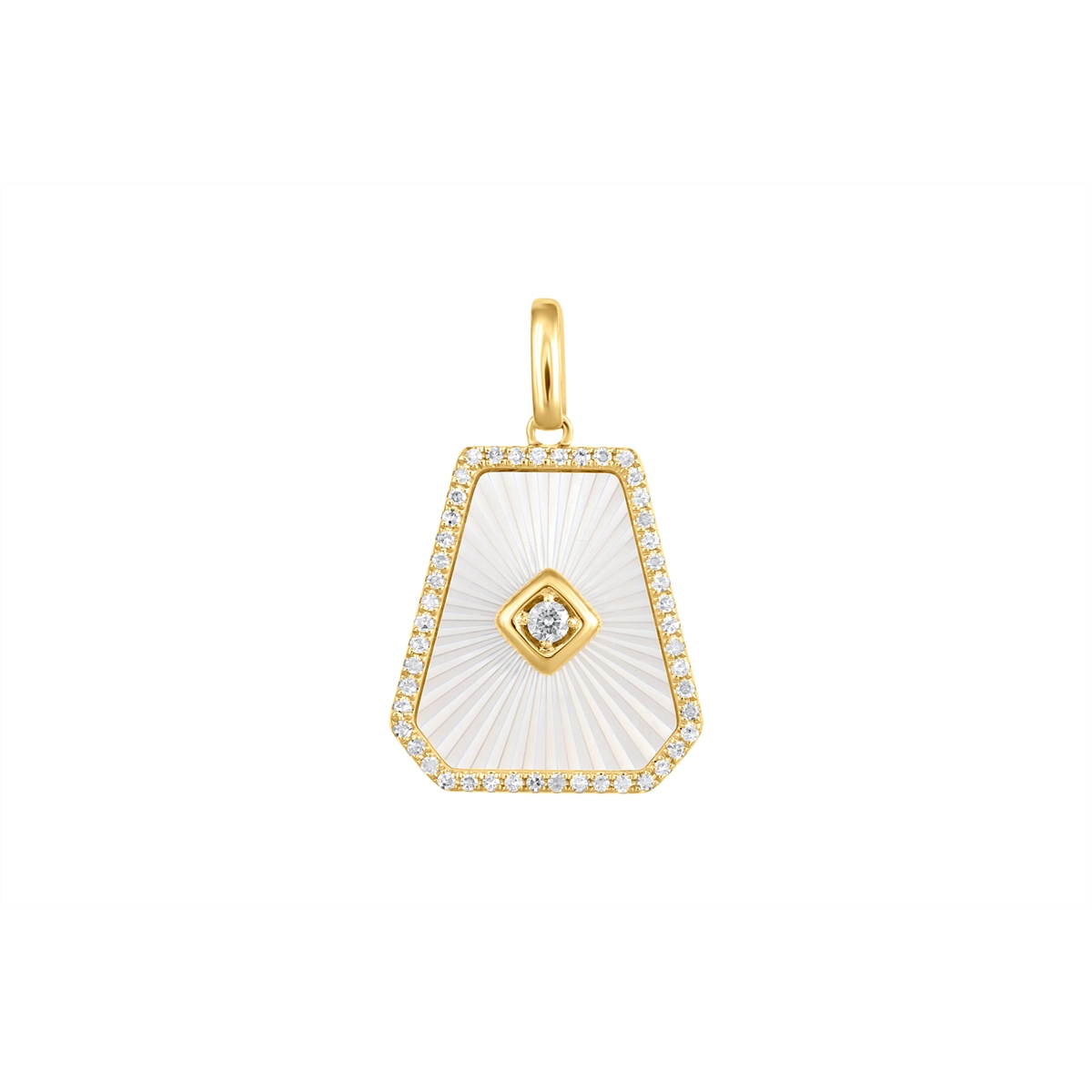 Pendants Pendants in Yellow Gold containing Mother of pearl, Multi-gemstone, Diamond 462979