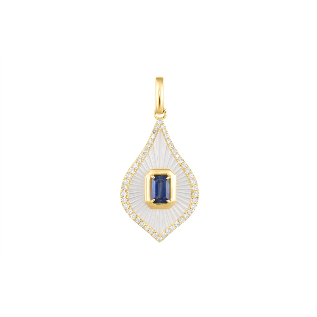 Necklaces Necklaces in Yellow Gold containing Mother of pearl, Multi-gemstone, Diamond, Sapphire 462980