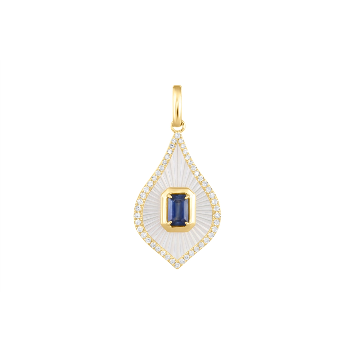 Necklaces Necklaces in Yellow Gold containing Mother of pearl, Multi-gemstone, Diamond, Sapphire 462980