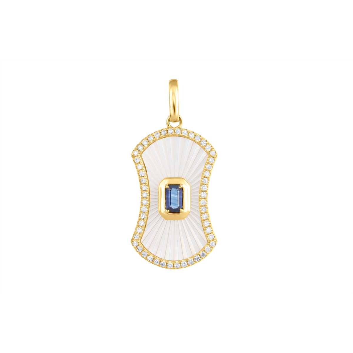 Necklaces Necklaces in Yellow Gold containing Mother of pearl, Multi-gemstone, Diamond, Sapphire 462981