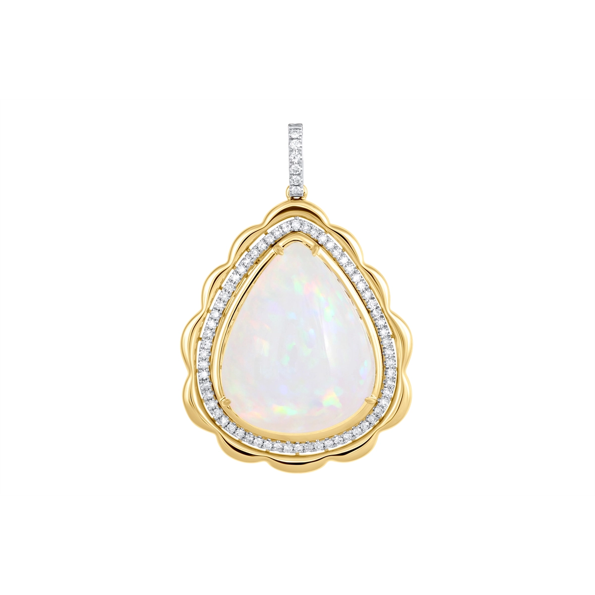 Pendants Pendants in Mixed Metals containing Opal, Multi-gemstone, Diamond 462988