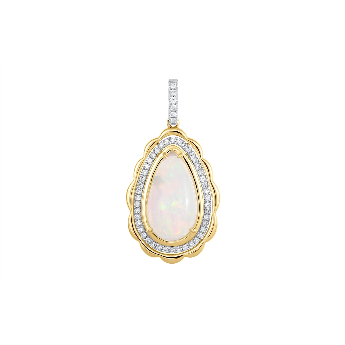 Pendants Pendants in Mixed Metals containing Opal, Multi-gemstone, Diamond 462989