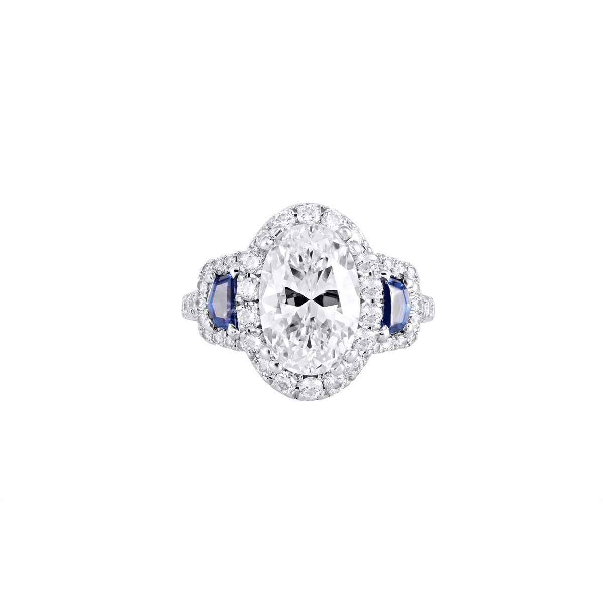 Other Engagement Rings in Platinum/Palladium containing Multi-gemstone, Diamond, Sapphire 463179