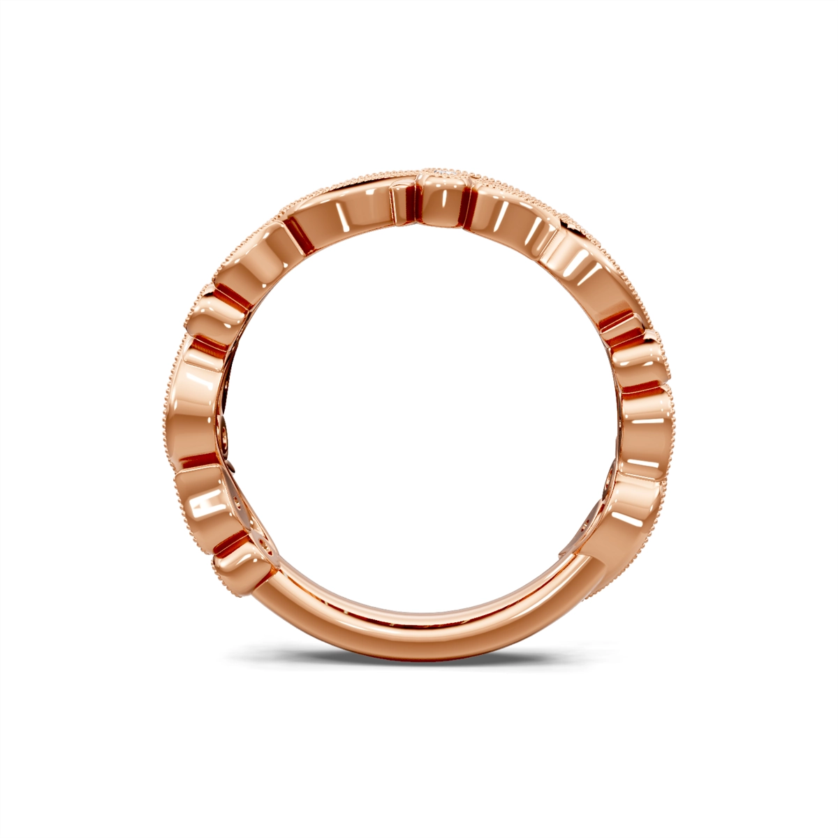 Wedding Bands Wedding Rings in Rose Gold containing Diamond 463292