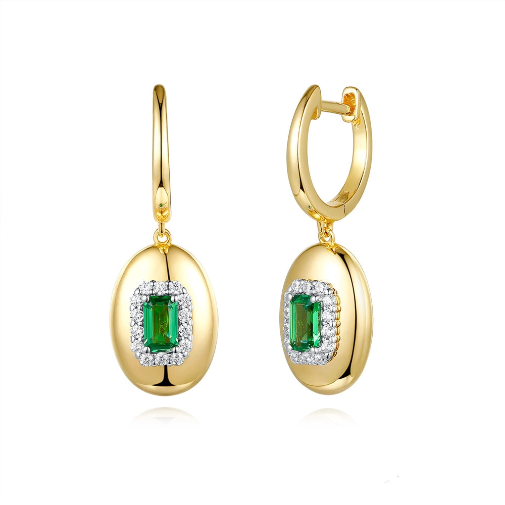 Earrings Earrings in Mixed Metals containing Multi-gemstone, Diamond, Emerald 463373