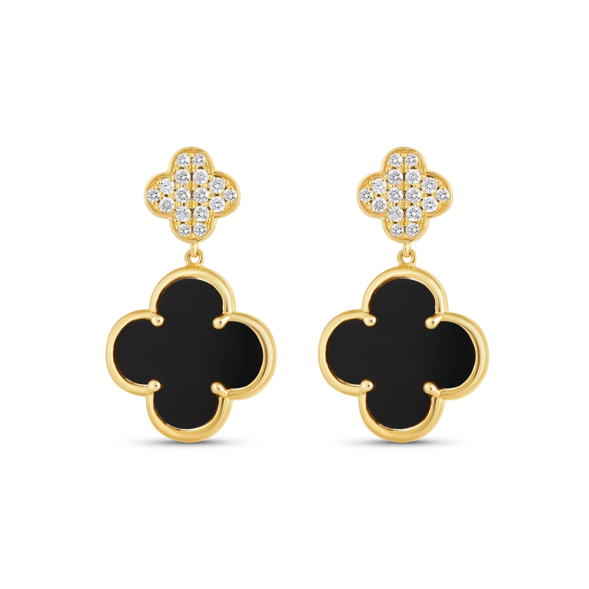 Earrings Earrings in Yellow Gold containing Black onyx, Multi-gemstone, Diamond 463448