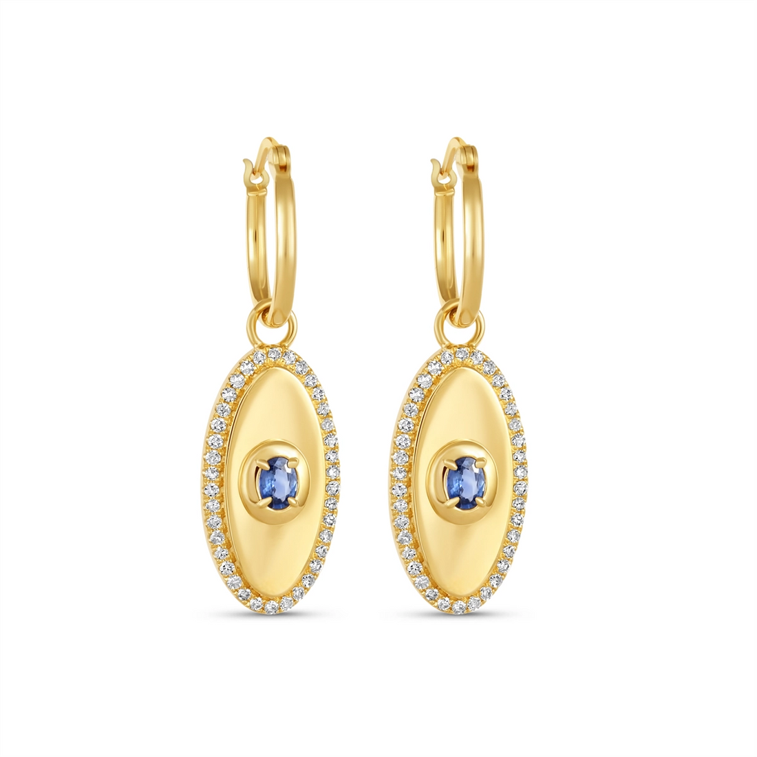 Earrings Earrings in Yellow Gold containing Multi-gemstone, Diamond, Sapphire 463475