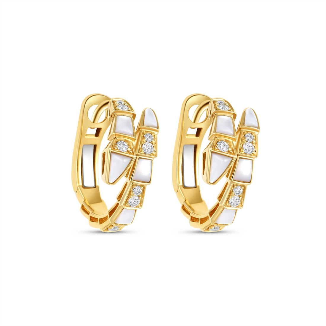 Earrings Earrings in Yellow Gold containing Mother of pearl, Multi-gemstone, Diamond 463480