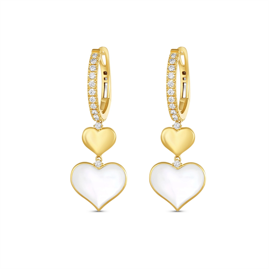 Earrings Earrings in Yellow Gold containing Mother of pearl, Multi-gemstone, Diamond 463543