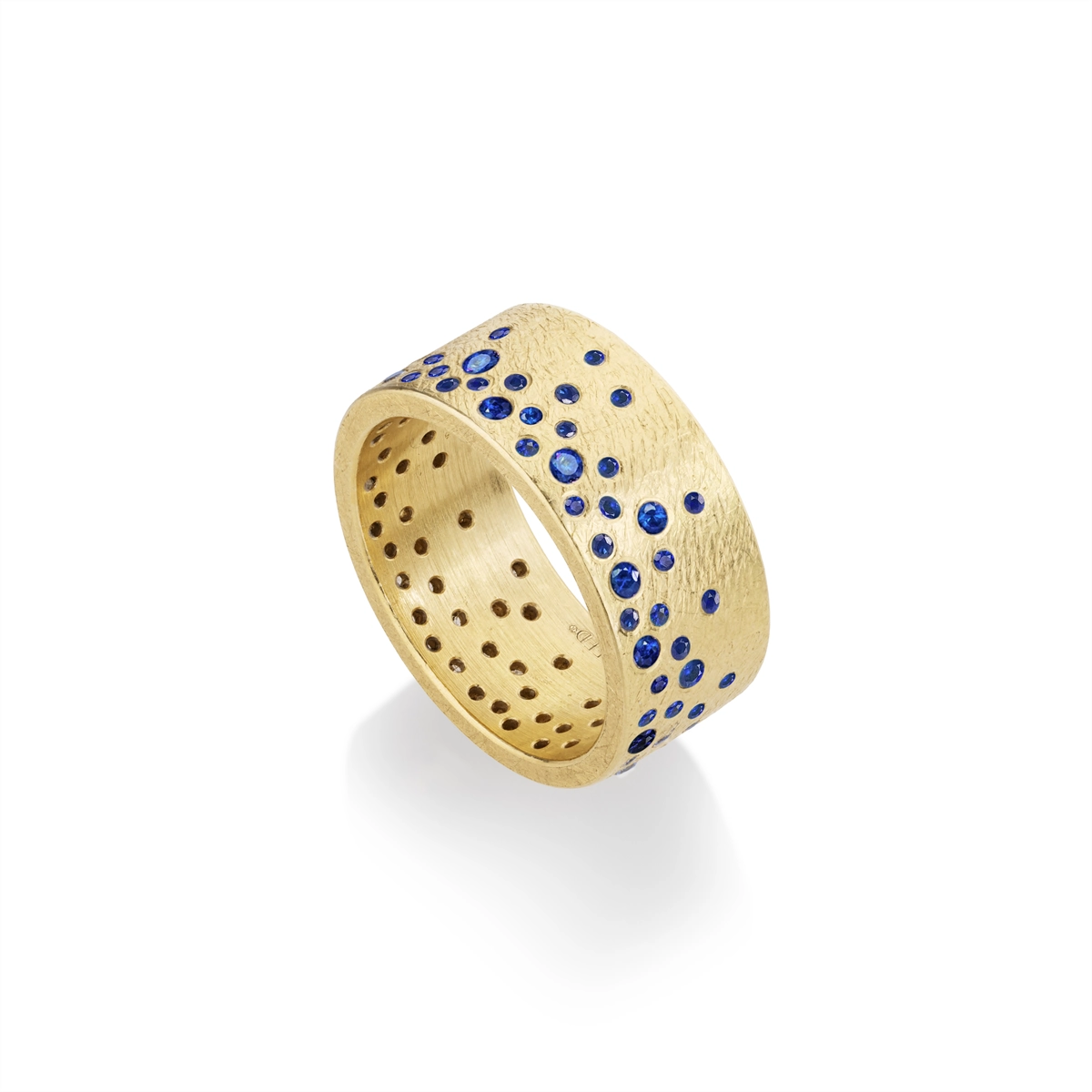 Todd Reed Rings in Yellow Gold containing Sapphire TRDR395-BLUESAP-18K-8MM
