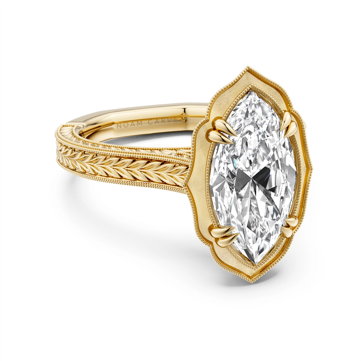 Noam Carver  Engagement Rings in Yellow Gold A176-07YM-FCYA-2.5CT