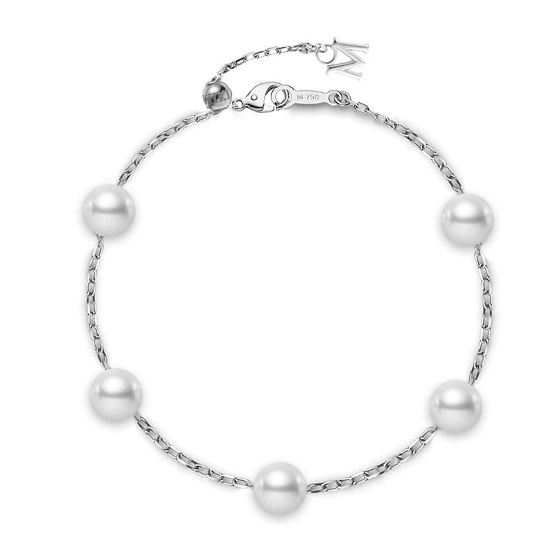 Mikimoto Bracelets in White Gold containing Pearl MDQ10079AXXW
