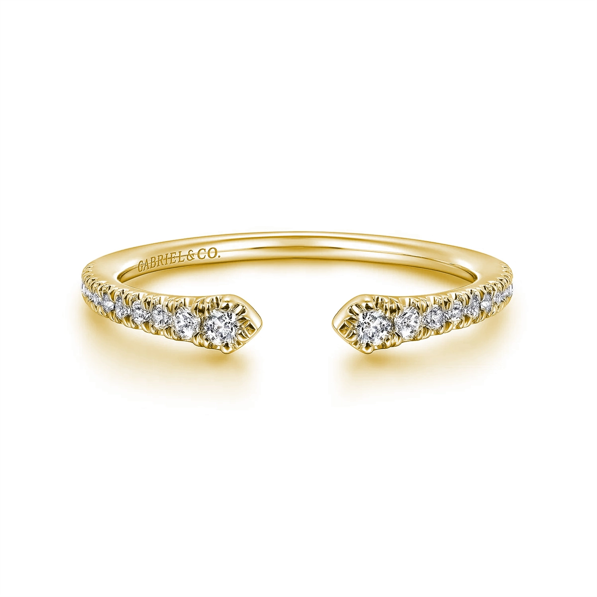 Gabriel & Co Wedding Rings in Yellow Gold containing Diamond LR52544Y45JJ