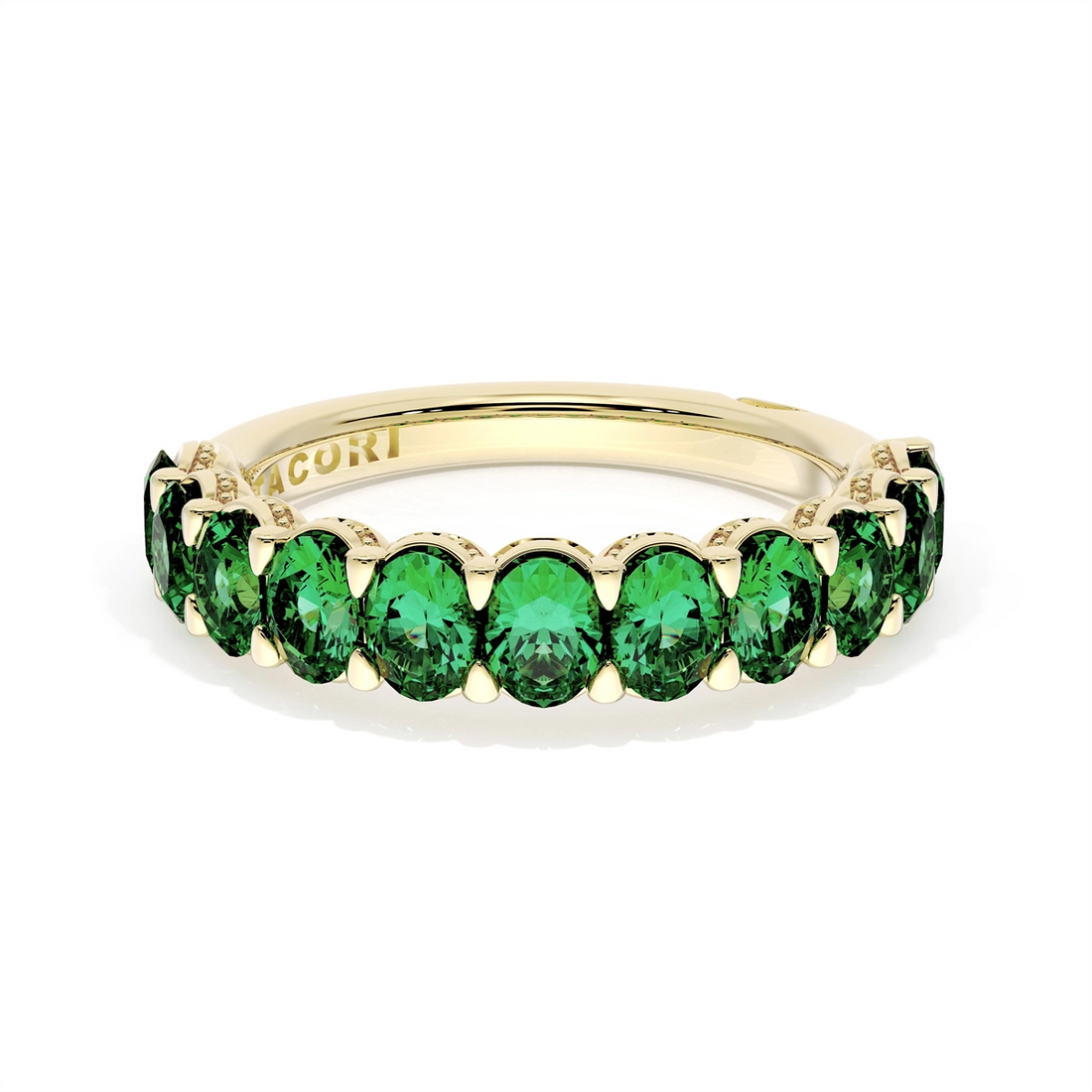 Tacori Rings in Yellow Gold containing Emerald 417 Y 6.5 EM 1/2