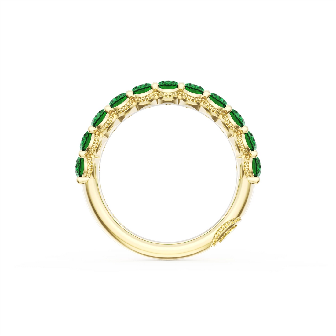 Tacori Rings in Yellow Gold containing Emerald 417 Y 6.5 EM 1/2