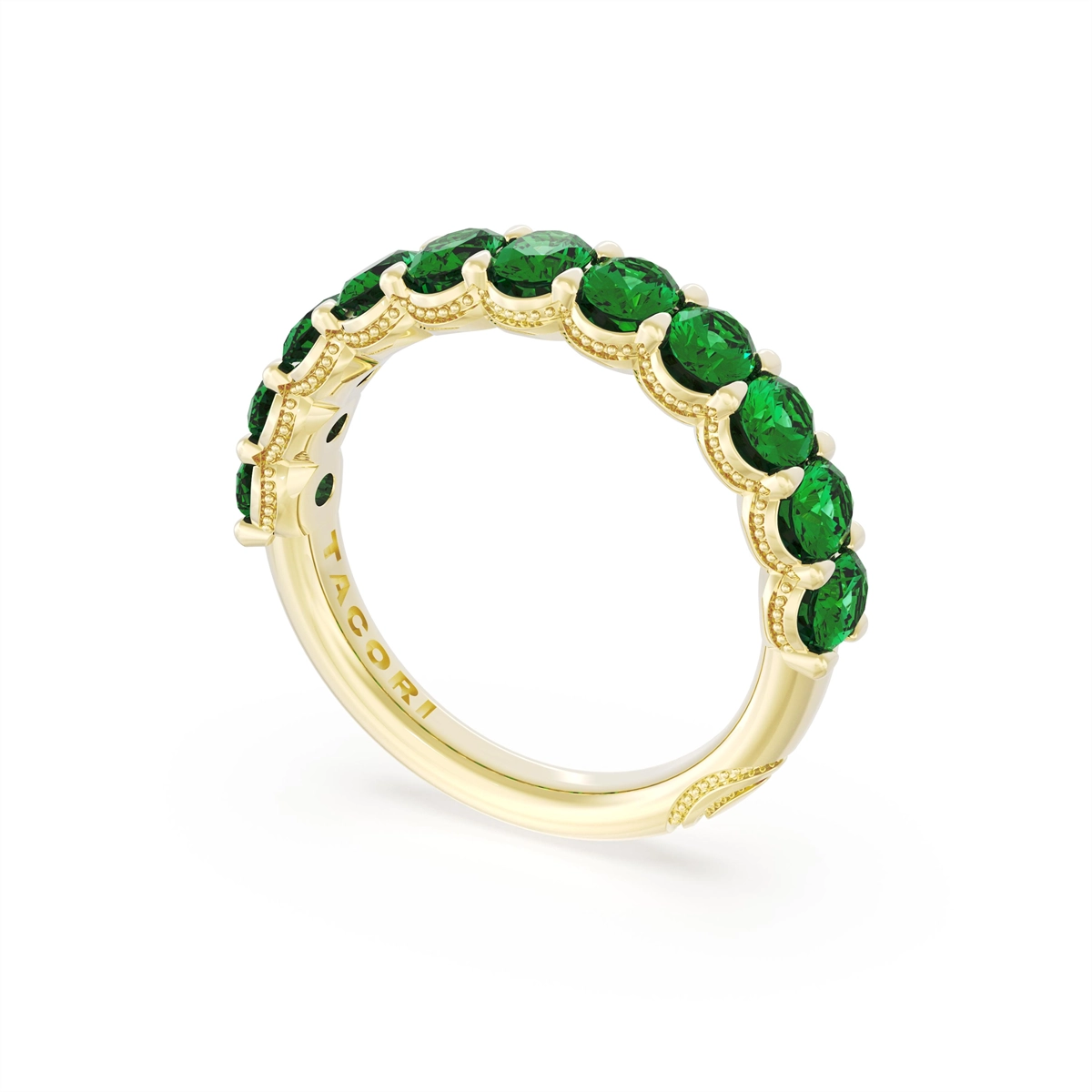 Tacori Rings in Yellow Gold containing Emerald 417 Y 6.5 EM 1/2