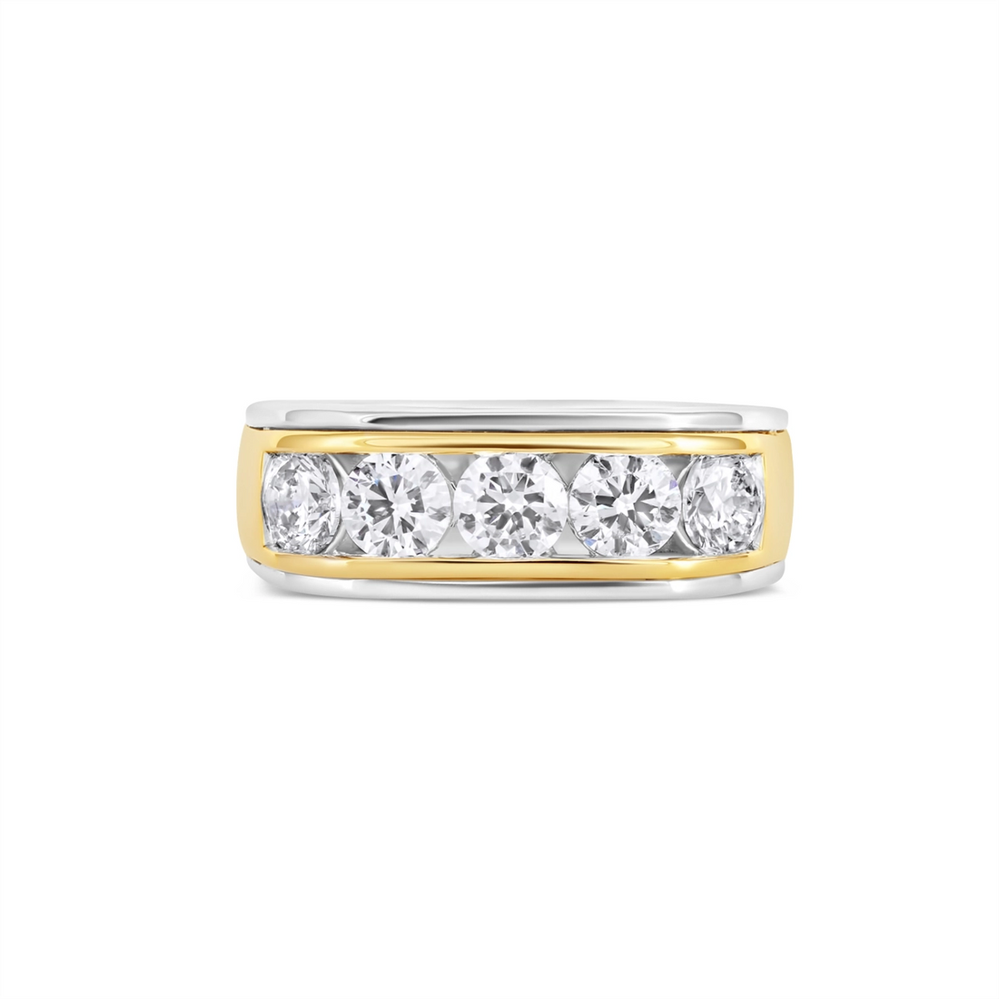 Mens Bands Wedding Rings in Yellow Gold containing Diamond 463639