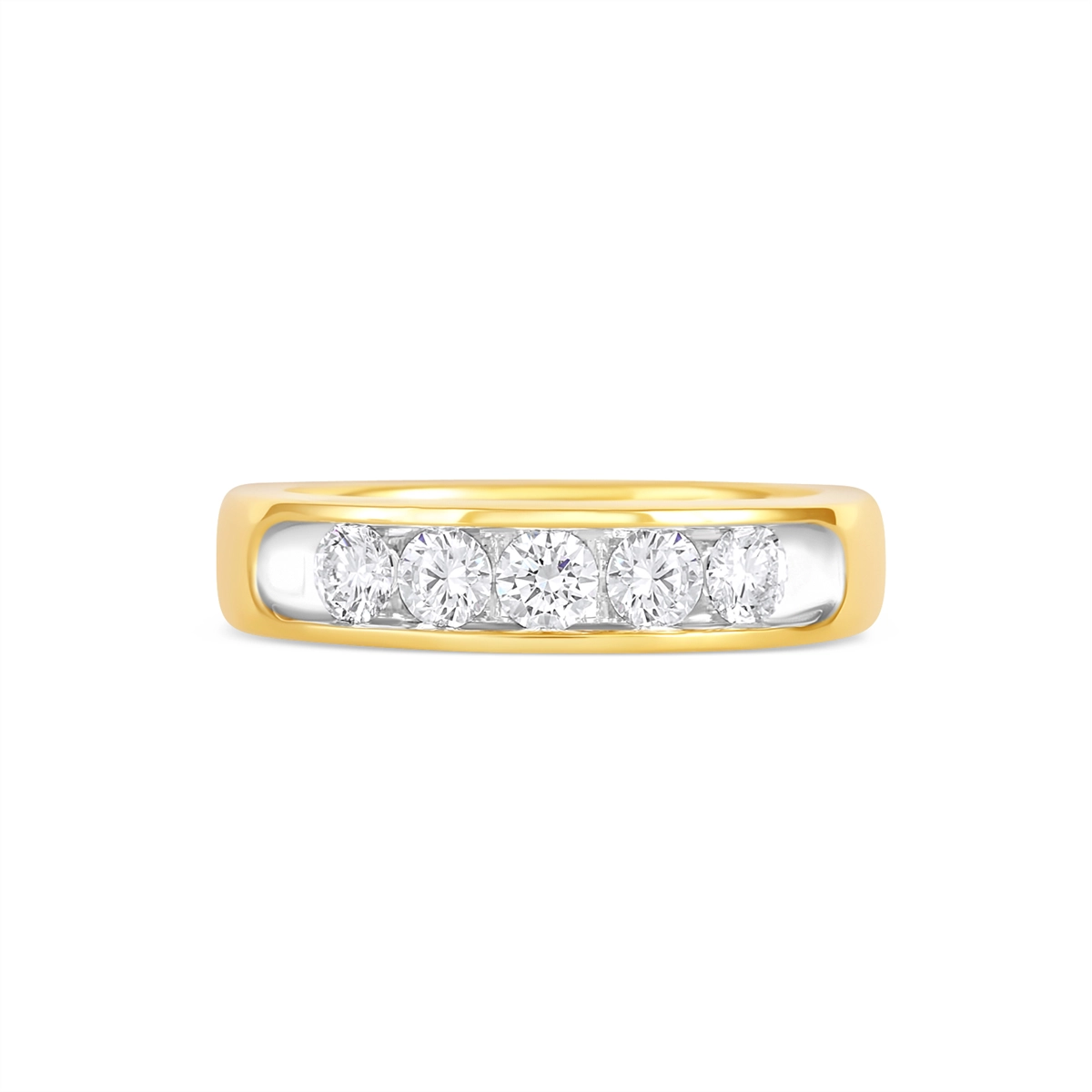 Mens Bands Wedding Rings in Yellow Gold containing Diamond 463641
