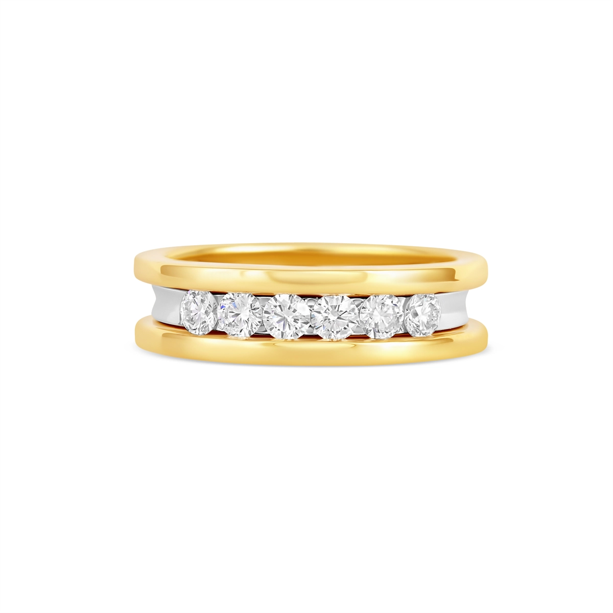 Mens Bands Wedding Rings in Yellow Gold containing Diamond 463643