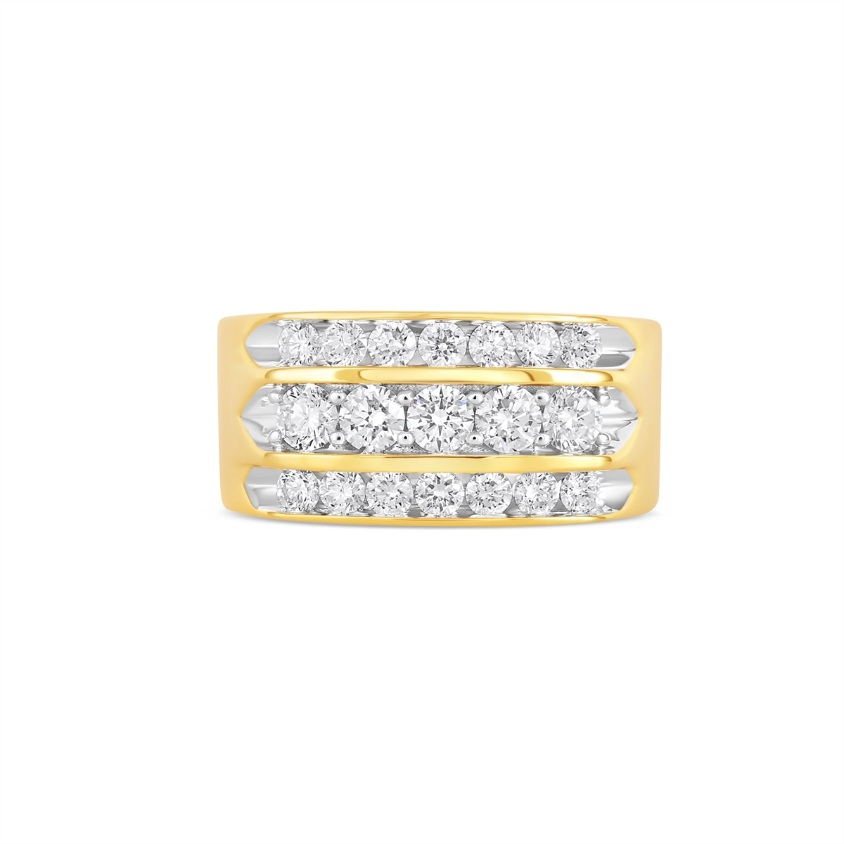 Mens Bands Wedding Rings in Yellow Gold containing Diamond 463646