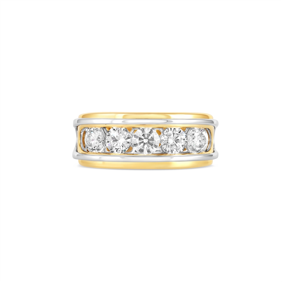 Mens Bands Wedding Rings in Yellow Gold containing Diamond 463647