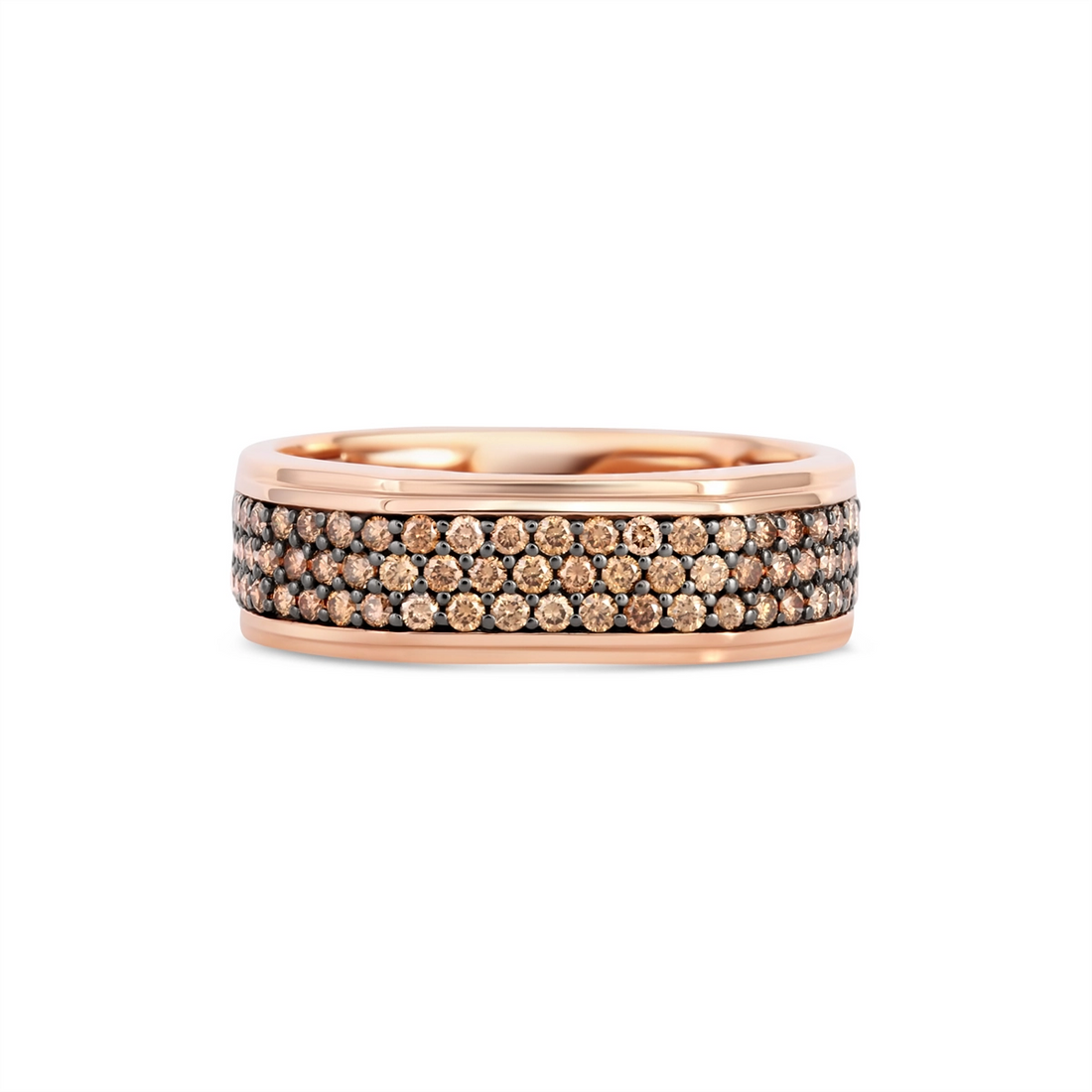 Mens Bands Wedding Rings in Rose Gold containing Other, Diamond 463650