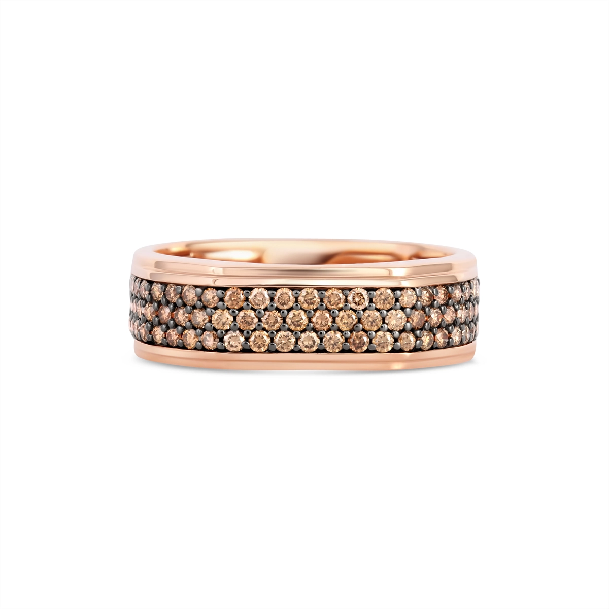Mens Bands Wedding Rings in Rose Gold containing Other, Diamond 463650