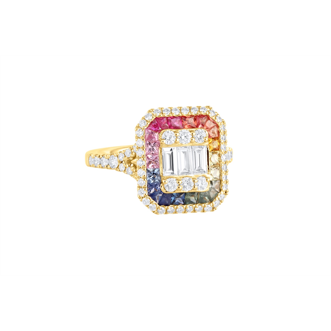 Rings Rings in Yellow Gold containing Other, Multi-gemstone, Diamond, Ruby, Sapphire 463683