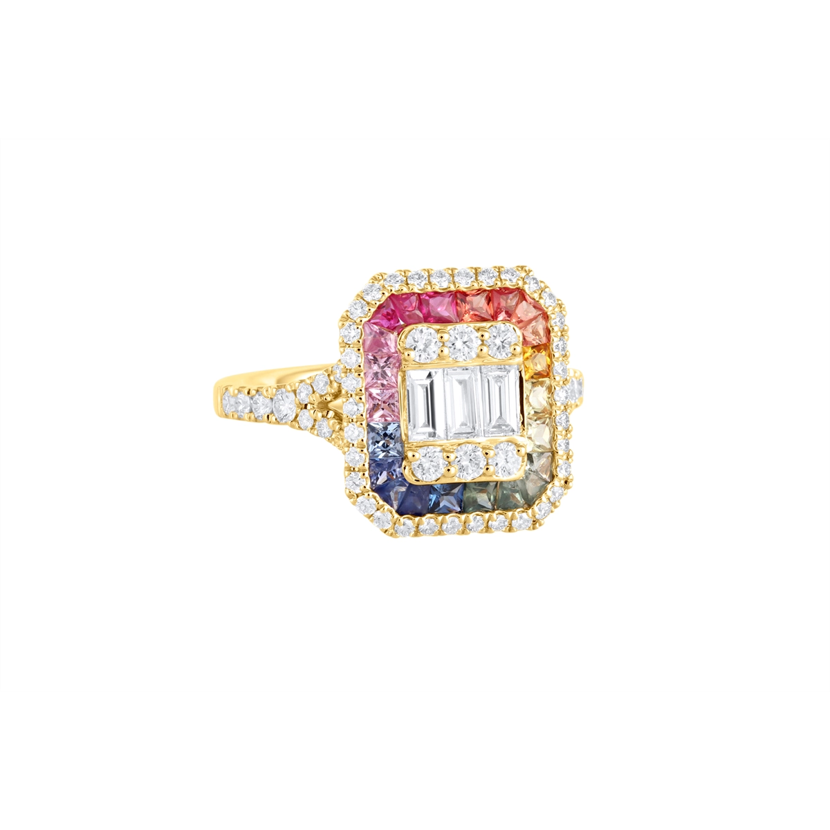 Rings Rings in Yellow Gold containing Other, Multi-gemstone, Diamond, Ruby, Sapphire 463683