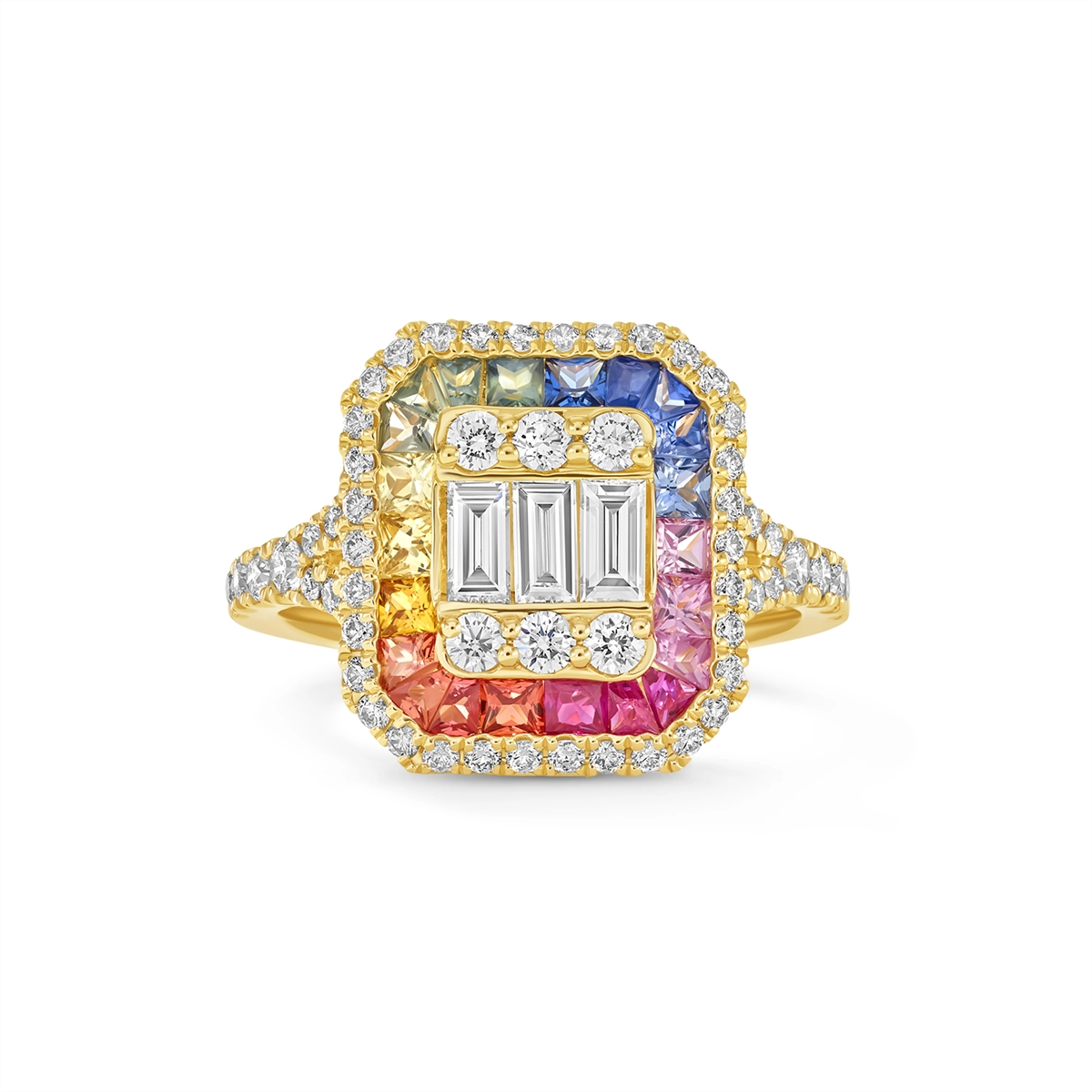 Rings Rings in Yellow Gold containing Other, Multi-gemstone, Diamond, Ruby, Sapphire 463683