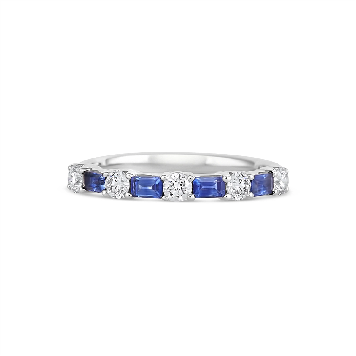 Wedding Bands Rings in White Gold containing Multi-gemstone, Diamond, Sapphire 463738