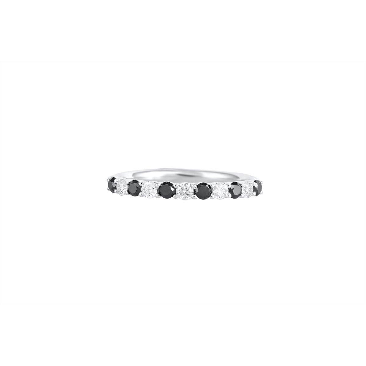 Wedding Bands Rings in White Gold containing Black diamond, Multi-gemstone, Diamond 463756