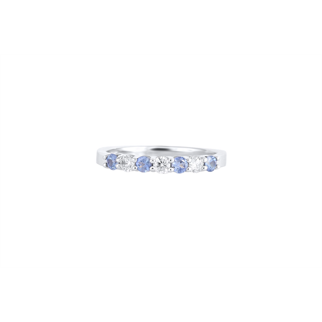 Wedding Bands Rings in White Gold containing Multi-gemstone, Diamond, Sapphire 463771
