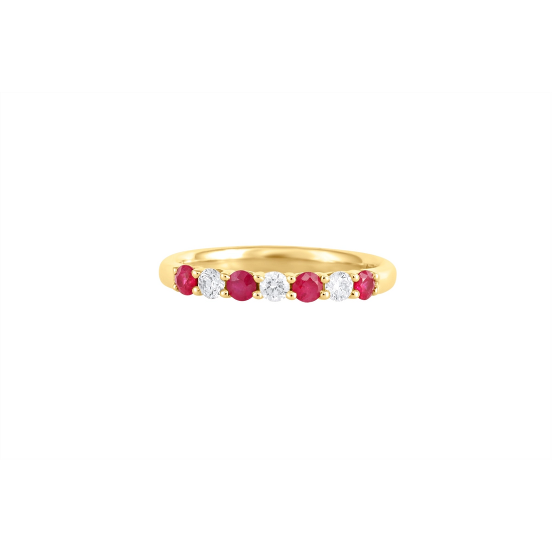 Wedding Bands Rings in Yellow Gold containing Multi-gemstone, Diamond, Ruby 463772