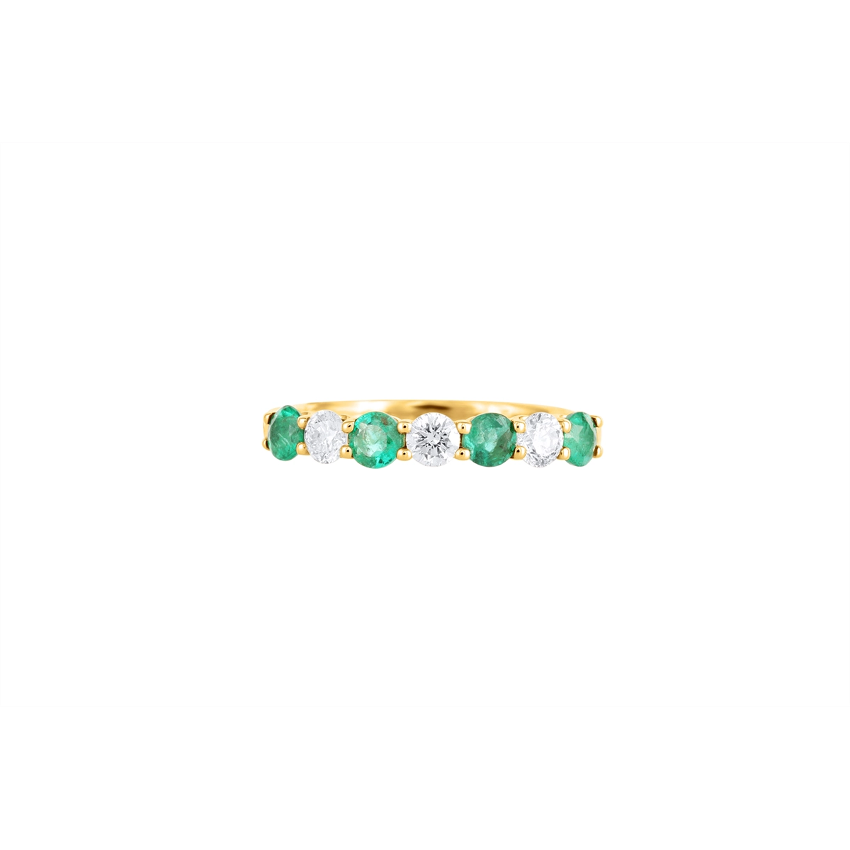 Wedding Bands Rings in Yellow Gold containing Multi-gemstone, Diamond, Emerald 463773