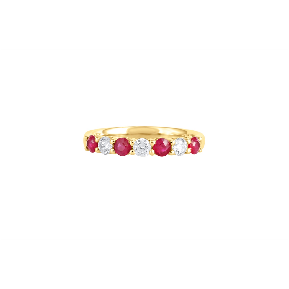 Wedding Bands Rings in Yellow Gold containing Multi-gemstone, Diamond, Ruby 463774